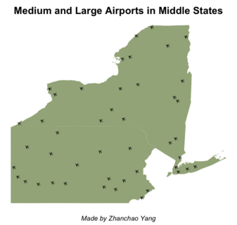 Medium and Large Airports in Middle States by Zhanchao Yang