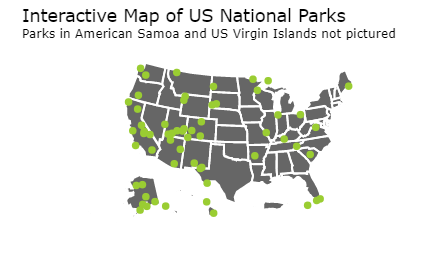 Thumbnail image of Interactive Map of US National Parks by dave drennan