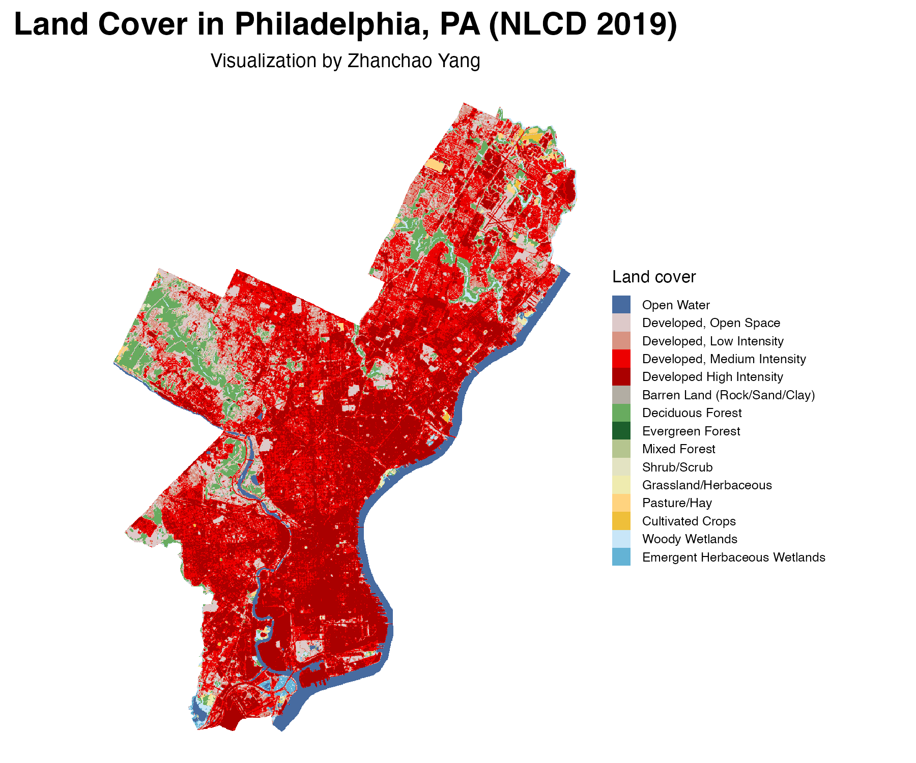 Day 29 Land Cover Map in Philadelphia, PA